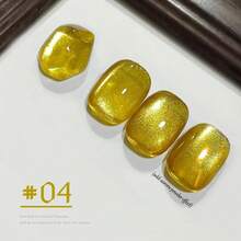 10ml Esmalte de uñas en gel con efecto de ojos de gato con brillo de mercurio y destellos, nueva fórmula de alta densidad con explosión de destello, blanco porcelánico para uñas de arte de ojos de gato. Suministros para uñas en rojo, amarillo, blanco y navideño