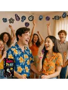 - 适合2-10人的家庭卡拉OK游戏 - “糟糕歌手”桌游 - 250张歌词卡，趣味游戏之夜、生日派对、家庭聚会破冰游戏、音乐游戏、家庭卡牌游戏 - 彩色 - 查看 7