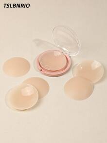 2/4/6pcs Reusable Silicone Nipple Covers, Strapless Invisible Self-Adhesive Breast Petals, Convenient Gift Box, Women Lingerie Accessories To Prevent Nipple Protrusion - Multicolor - View 5