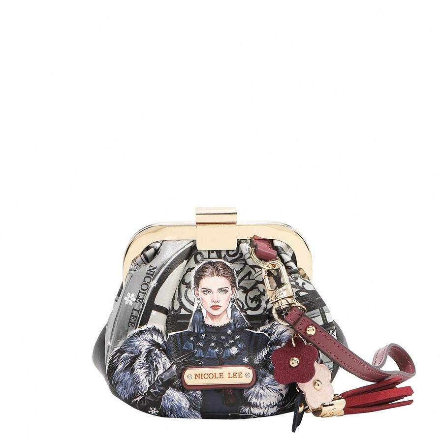 Monedero Ameri NicoleLee con Correa y Colguije Moda - Gris - Ver 1