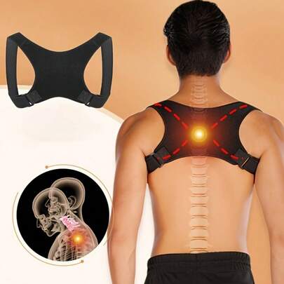 1 pièce Correcteur de posture unisexe, soutien du dos supérieur et inférieur, réglable et soutien dorsal complet, améliore la posture du dos et le soutien lombaire, conception ergonomique, convient pour l'amélioration de la posture quotidienne. Sangle d'épaule réglable unisexe, conception confortable et respirante, améliore la confiance en soi, léger et flexible, idéal pour le port quotidien, l'utilisation au bureau, les sports et la fitness