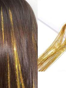 Tóc giả kim tuyến bóng mượt, tóc nối tổng hợp, tóc giả cắt laser, tóc nối kim tuyến nhiều màu sắc. - Nhiều màu - Xem 10