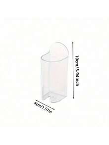 1/2个极简透明底座/白色主体长方形牙刷架，承重力强，壁挂式安装，无需用电，自粘式电动牙刷架，适合圣诞节礼物交换、浴室收纳、秋季焕新、返校必备、浴室收纳好物 - 彩色 - 查看 3