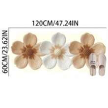 1 pezzo Tappeto decorativo asimmetrico a 3 fiori, decorazione per camera da letto, tappetino piccolo, tappeto per soggiorno, lavabile, tappeto in peluche spesso, adatto per autunno/inverno - Multicolore - Visualizzare 13