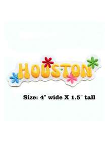 1PC Los Angeles Sparkle Script Patch White/Blue Baseball Sports Embroidered Iron On