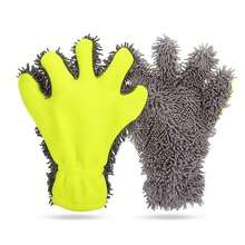 Plush Waterproof Car Wash Gloves, Dedicated Car Brush Cleaning Cloth, Chenille Wheel Hub Towel