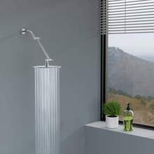 Shower Extension Arm 11 Inch, Adjustable Shower Arm Extension, Solid Stainless Steel Shower Extender ShowerHead, Showerhead Extender With Universal Connection - Mạ crôm bóng + 11 inch - Xem 6