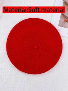 1/2 件法式贝雷帽 - 简约时尚羊毛贝雷帽，适合成人服装派对和化妆舞会 - 男女通用贝雷帽