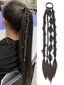 20-Inch (1 Piece) Hand-Woven Bubble Ponytail With Elastic Band, Suitable For Everyday Wear By Women. - Multicolor - View 7