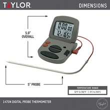Taylor Precision Products - Termómetro digital para sonda de cocina (1 unidad)(1470) - Tipo 1 - Ver 3