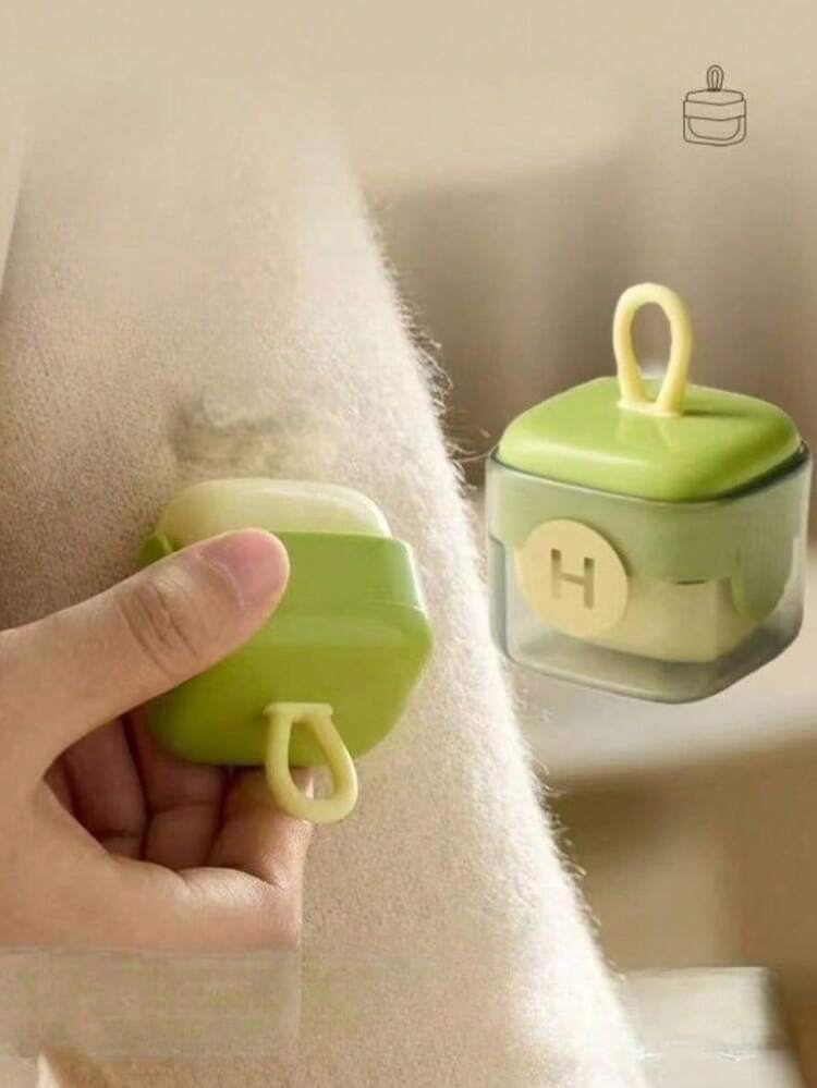 Rodillo de pelusa reutilizable y lavable con caja de almacenamiento, removedor de pelusa manual de alta calidad diseñado para uso doméstico, sin batería requerida - Multicolor - Añade 4