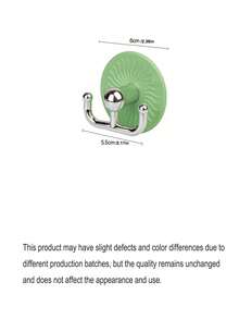 1/4pcs Strong Suction Cup Double Hooks, 4 Decorative Adhesive Wall Hooks, Sunflower Base, Suitable For Bathrooms, Shower Rooms, And Kitchens, Stainless Steel Towel Hooks, No Drilling Required, Soft Colors (Blue/Green/Pink/Beige) (Please Watch The Video For Usage Instructions) - Multicolor - View 3