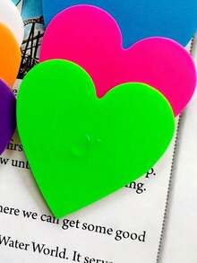 160 Heart - Shaped Transparent Waterproof Stickers, Translucent Bookmark Page Index Stickers, Wrong - Answer Sticky Notes, Office And School Stationery. - Multicolor - View 4