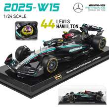 Burago 1:24 Scale  Petronas W15 #44  2024 - Realistic 1:24 Scale Model Car, Driven By , Officially Licensed By , Luxury Gift Box Set With Acrylic Display Case And Detailed Base - 1:24 W15 #44 - View 1