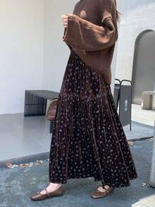 Women Skirts - Coffee Brown - View 2