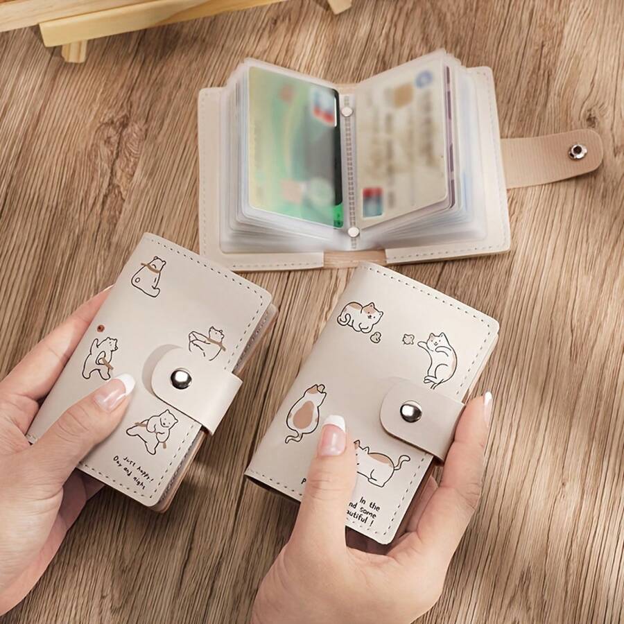 Card Holder For Women, Compact Multi-Card Slot, Large Capacity, Driver's License Holder, Cute And Unique Integrated Wallet - chim cánh cụt - Xem 1