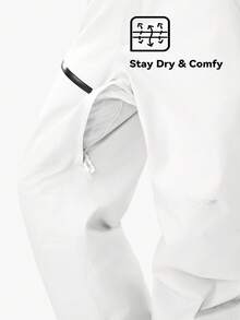 VECTOR MOTION Strider 保暖内衬直筒滑雪裤，弹性面料，防风，防水，耐磨，透气，适用于单板/双板滑雪 - 白色 - 查看 6