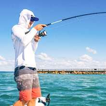 CAMEL CROWN Camisa de manga larga con cremallera completa UPF 50+ para hombres, sudadera con capucha SPF, chaqueta protectora contra los rayos UV, camiseta de protección solar - Nube blanca que fluye - Ver 7