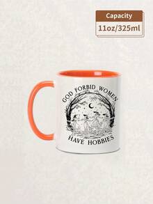 1pc 11oz God Forbid Women Have Hobbies Coffee Mug, Mug, Witch Mug, Mugs, Witchy Mug, Girl Power Mug, Spooky Mug,Christmas Coffee Cup, Reusable,Work Gag Coffee Mug,Thanksgiving, Christmas Decorations,Christmas Gift,Birthdays Gift,Holidays Gift,New Year Gift,Ideal For Hot & Cold Drinks, Room Decoration,Winter Drinkware, Thoughtful Present, Family Keepsake,Valentines Day Gifts,Wedding