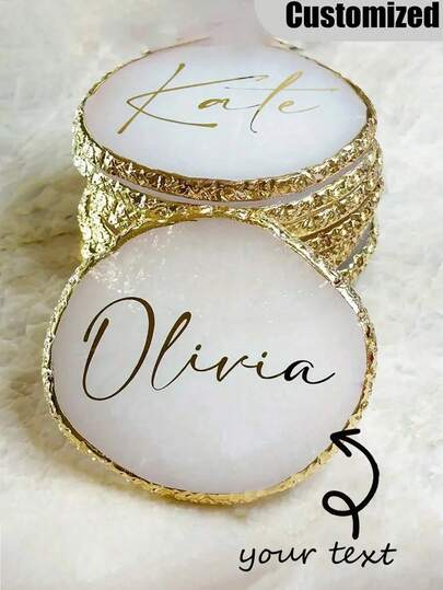 Customized Resin Coasters, Personalized Name Coasters, Customized Round Nail Art Palettes, Personalized Customized Beverages, Customized Engraved Marble Texture Wooden Coasters, Resin Coasters, Customized Nail Art Photo Boards, Round Nail Art Palettes, Resin Agate Nail Art Palette Display Boards, Wedding Hotspot, Business Cards, Jewelry, Colored Plates, Bridesmaids, Personalized, Unique, Ideal Gift For Him, Ideal Gift For Her
