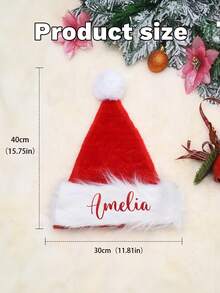 Custom Santa Hat, Xmas Personalized Hat, Custom Text,Christmas Santa Hat, Personalized Santa Hat With Name, Santa Hat For Adults, Custom Gift - Multicolor - View 5