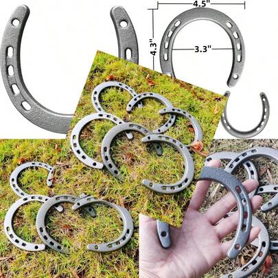ZSHIGANMA Cast Iron Horse Shoes For Decorations Durable Good Lucky Horseshoe For Wall Décor Indoor Outdoor Cowboy Western Wedding Birthday Party Favors Supplies 1