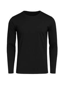 Playera Casual Manga Larga para Hombre - Negro - Ver 4