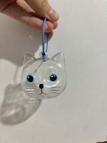 1 قطعة صندوق عرض شفاف لتخزين شعر القطط، ملحق معلق لجمع شعر القطط، قلادة كرة شعر القطط، اكسسوارات هالوين، هدايا عيد المعلم، هدايا عيد الميلاد، اكسسوارات حقيبة، سلاسل معلقة مع حامل بطاقة هوية، اكسسوارات السيارة