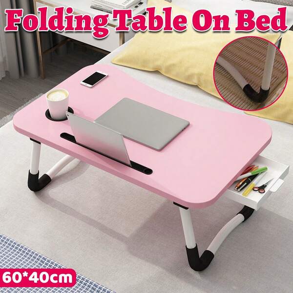 Aimall Folding Bed Desk Floor Computer Small Table Portable Adjustable Sturdy Durable