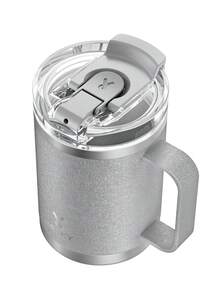 14oz Stainless Steel Insulated Tumbler With Handle - Leak-Proof, Vacuum Insulated Travel Mug With Straw, Hot & Cold - Grey - View 8