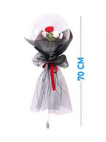 Globo Transparente Led de Luz Rose Bouquet con Luz Led Luminoso Regalo navidad navideña Christmas Globo Transparente Led Rose Bouquet Decoración Luminoso Regalo - Multicolor - Ver 3
