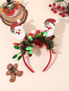 1 Stück Weihnachtsmann Haarband für Mädchen, festliches rotes grünes Pailletten Neujahrshaarband, Weihnachtsparty Weihnachtsmann Haarband, themengebundenes glitzerndes Weihnachtsmann Haarband, Weihnachts Haarreifen, Haaraccessoires für Teenager. - Verschiedenfarbig - Übersicht 9