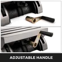 Mesa de fresado inclinable Fresadora de ángulo inclinable de 10 x 7 pulgadas Placa de ángulo giratorio ajustable de 0-90 ° con 3 ranuras en T y manivela ajustable Fresadora inclinable de alta resistencia para rectificar - 10 x 7 pulgadas - Ver 4