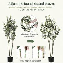 Large Artificial Olive Tree, Artificial Olive Tree, Modern Olive Tree Decoration - Green - View 6