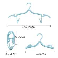 可折叠便携衣架旅行套装 - 包含多个结实耐用的折叠衣架和一个透明网格收纳袋。方便整理衣架，也可用于分隔洗漱用品和化妆品，防止泄漏。紧凑的折叠设计节省行李箱和宿舍空间，是商务旅行、度假、酒店住宿、学校宿舍和居家备用的理想之选。 - 藍色包1個+6個衣架+12個夾子 - 查看 6