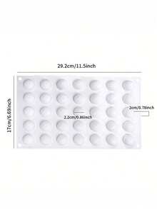 1 件/2 件迷你圆球形硅胶模具，蛋糕装饰工具。硅胶巧克力模具、冰块模具、烘焙模具，用于制作蛋糕果冻慕斯法式甜点硅胶慕斯蛋糕模具 - 非常适合烘焙、糕点和糖果 - 白色 - 查看 12