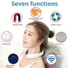 RAF 1个便携式肩部加热脉冲按摩器，穴位按摩器，颈部按摩器，情人节和圣诞节礼物折扣 - 白色 - 查看 7