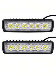 High-Quality 18w 6 LED Car Light Bar High-Brightness White Truck SUV Lights Off-Road Vehicle Lights Car Men Go Out Necessary Maintenance External Lighting