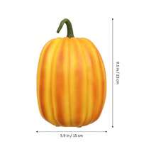 Adornos De Calabaza para DecoraciN De Halloween Calabazas Artificiales De Resina Naranjas Adornos De AcciN De Gracias 19X14Cm Accesorios De Falsas - 23x15 centímetros - Ver 3
