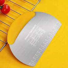 [Stainless Steel Measurement Dough Scraper] Stainless Steel Dough Scraper With Measurement Marks - Perfect For Baking, Cake Decorating & Pastry Making - Durable Kitchen Gadget, Best For Christmas, Perfect For Thanksgiving