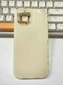 时尚可爱果冻光面全保护手机壳适用于 17ProMax 17Pro 17Air 17 16 15 14 13 12 Pro Max 纯色防震软背壳 - 淺黃色 - 查看 8