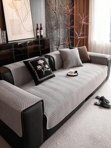 1件防水沙发套，加厚保暖，适合秋冬季节，柔软亲肤，可机洗，宠物友好，防污耐用，四季皆宜，节日装饰家具保护套，适用于1/2/3/4座沙发扶手靠背。 - 灰色 - 查看 3