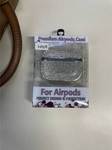 优雅银色水钻保护壳，兼容苹果Pro 1/2/3/4/5，时尚新设计 - 銀色 - 查看 7