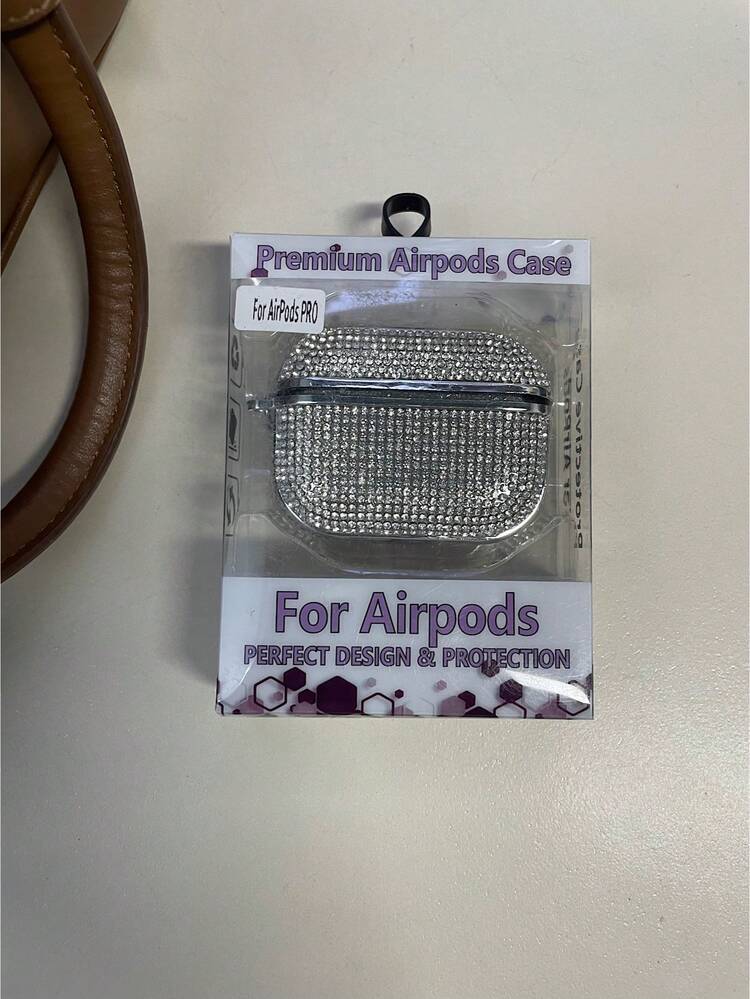 Elegant Silver Rhinestone Protective Case Compatible With Apple Pro 1/2/3/4/5, Stylish New Design - Silver - View 7