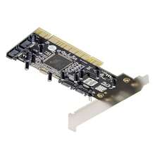 New 4 Port SATA PCI Expansion Card PCI To SATA Adapter Card RAID 0 - 白色 - 查看 9