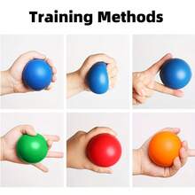 7厘米握力球，手部力量训练球 - 手指锻炼工具，耐用挤压球，用于增强手部力量和缓解压力，握力训练器，手指力量训练，力量训练，减压球 - 彩色 - 查看 7