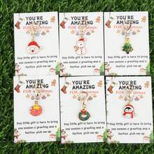 15件套圣诞系列钥匙扣套装，附赠“圣诞快乐”贺卡，幸运礼物，团队礼物，励志礼物，圣诞礼物，幸运礼物，生日礼物 - 彩色 - 查看 9