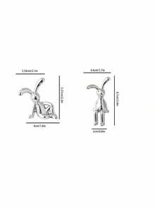 1pc Modern Silver Decorative Rabbit Figurine, Multipurpose Decor For Home, Kitchen, Office, Shelves, Desks, Vanities,Home Decor,Kitchen Decor Decor,Room Decor,Christmas Decor,Party Decor,Decorative Crafts,Desk Ornaments,Table Decorative Ornaments,Party Gift Decorations,Christmas Decorations,Christmas Gift. - Silver - View 5