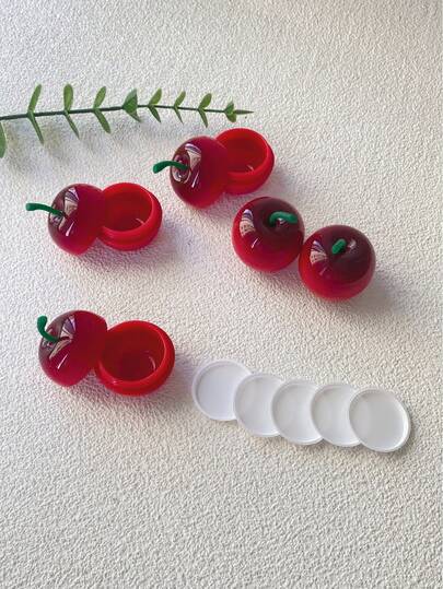 1/5个 8克 护肤水果樱桃空罐 眼霜 面部 身体 霜 容器 唇膏容器，便宜，圣诞礼物，化妆品，化妆工具，廉价商品，礼物，女士礼物，圣诞礼物