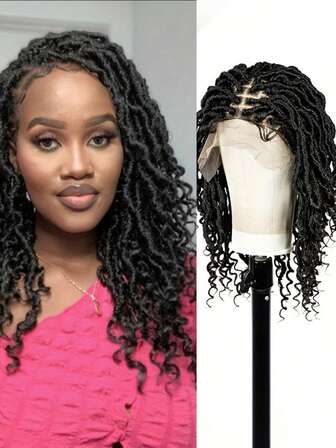 Peluca trenzada de encaje nueva llegada para Halloween de 9x6 para mujeres - Cabello sintético, cuero cabelludo natural, gorra ajustable, perfecta para disfraces/fiestas/cosplay de Halloween